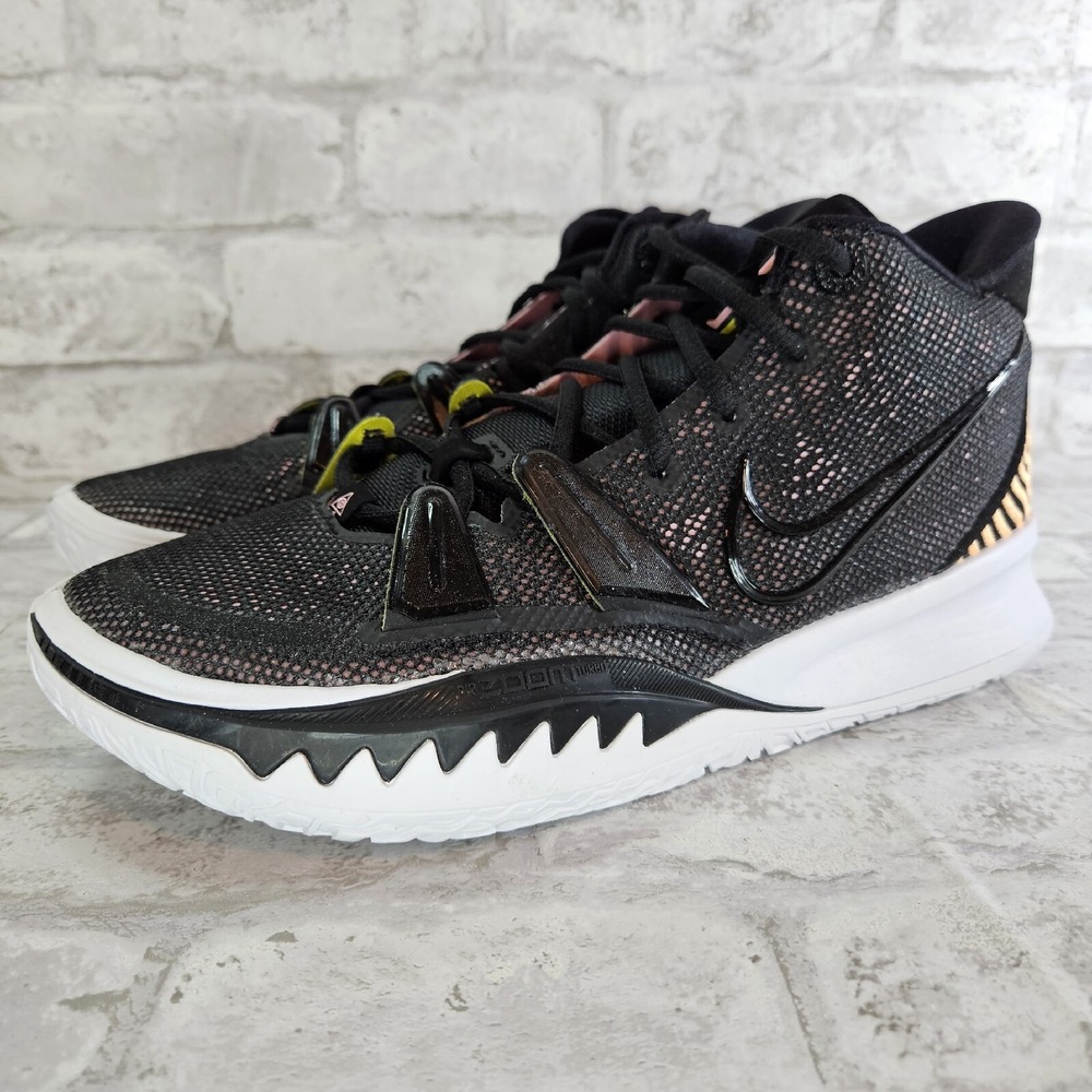 Nike Kyrie 7 Ripple Effect Black Arctic Punch Yellow CQ9326 005 Men's Size 9